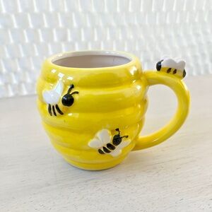 Honey Bee Mug with Bees Yellow Coffee Cup for Bee Lovers